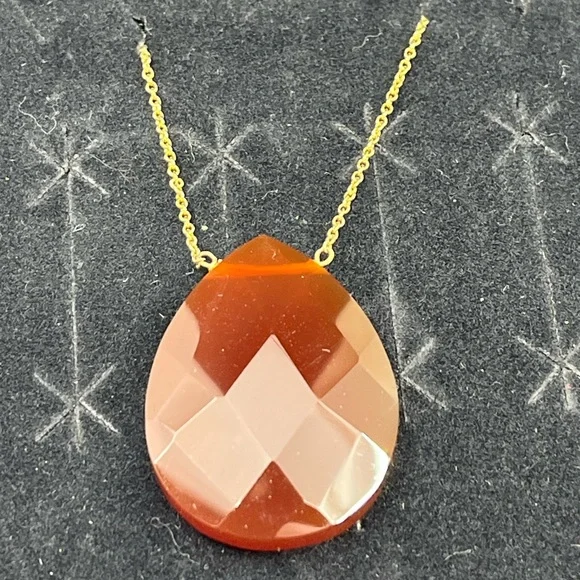 Vintage 14K Gold Carnelian & Amethyst Necklace – Rare Find - Picture 7 of 17